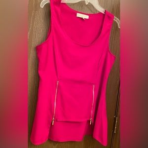 Nicki Minaj Red Sleeveless Top Zippers in Front Womens Size Large